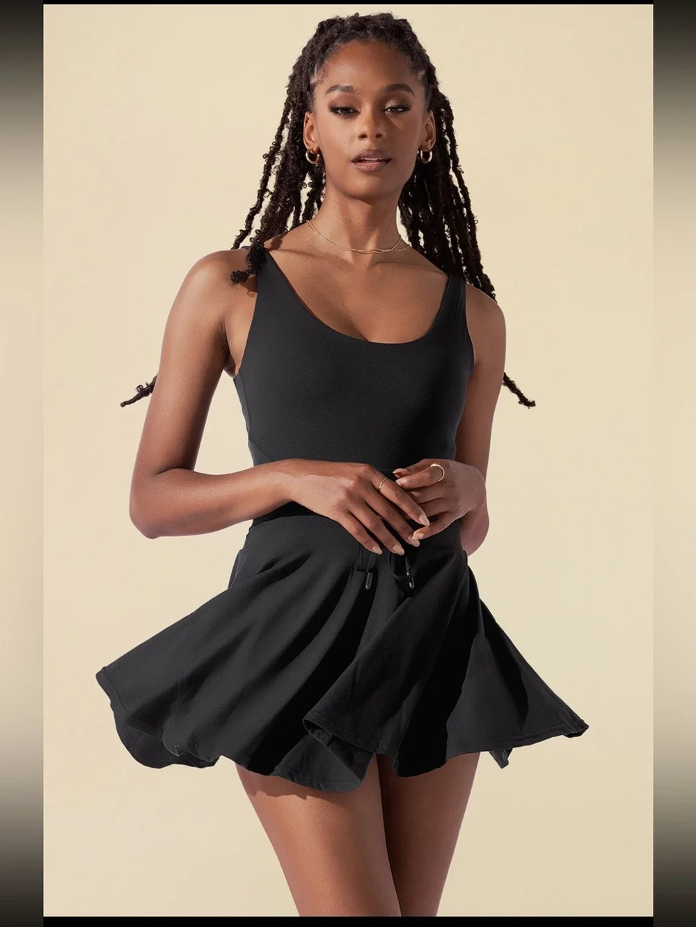 POPFLEX Twirl Dress in Black - Picture 3 of 14